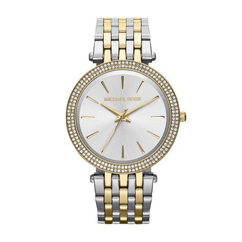 gold and silver michael kors watch|michael kors small gold watch.